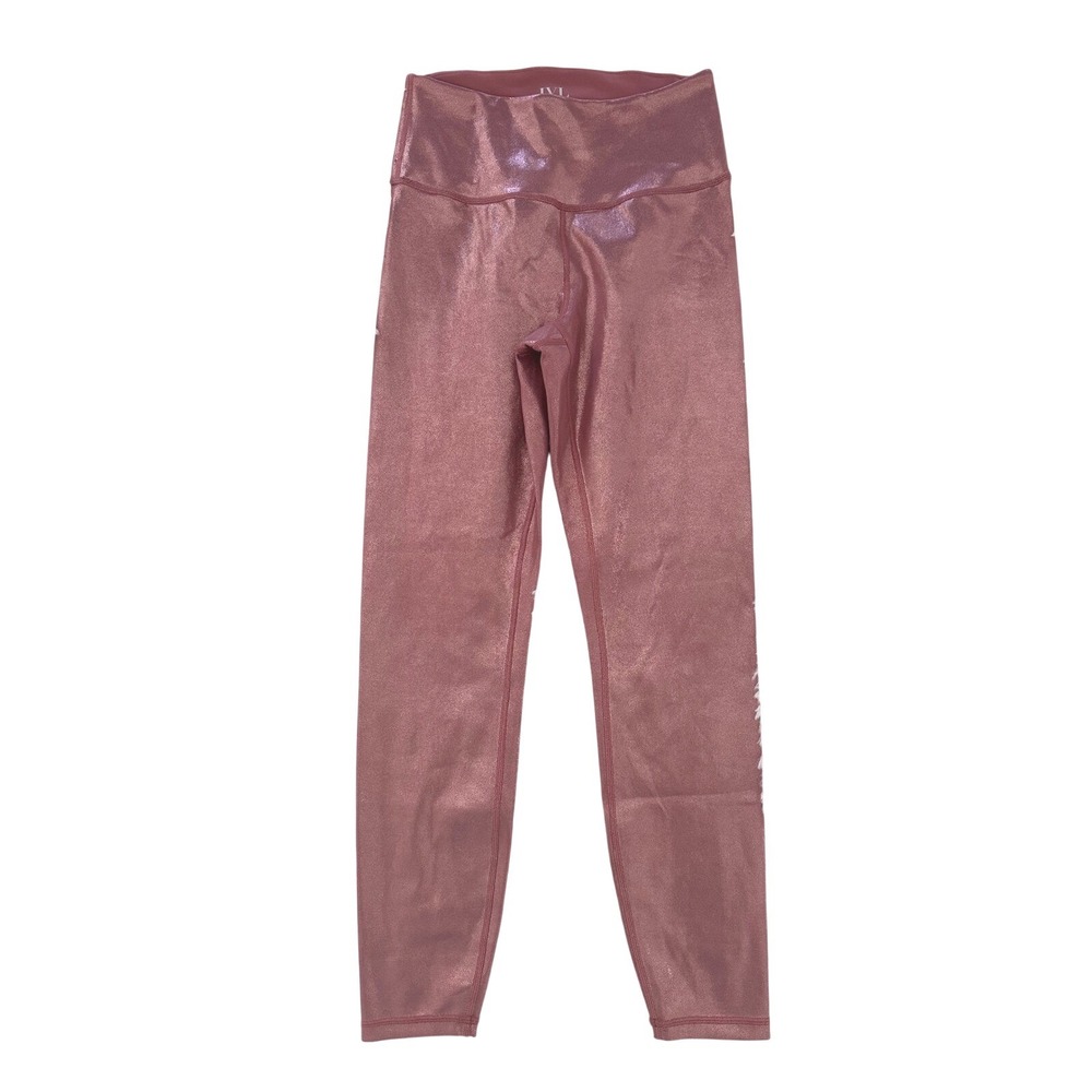 IVL Collective Shimmer Metallic Rose Gold Athleisure High Rise Leggings size 4